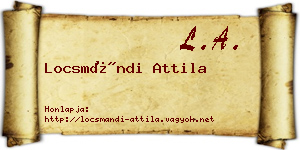 Locsmándi Attila névjegykártya