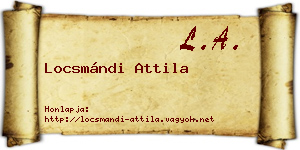 Locsmándi Attila névjegykártya
