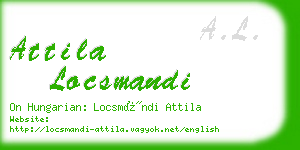 attila locsmandi business card